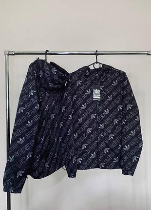 Ветровка черная осенняя непромокаемая adidas адидас xl