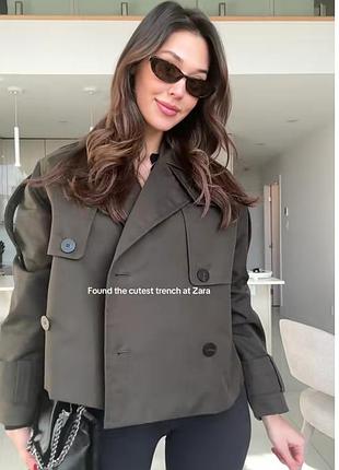 Тренч zara xs, модель оверсайз, подойдет на s и м