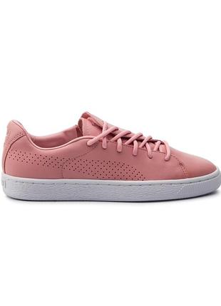 Кроссовки кеды женские puma basket crush perf wn's 37 (23см) розовые