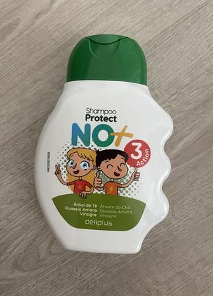 Шампунь потрійної дії protect no+ з чайним деревом, оцтом та кассією амара deliplus