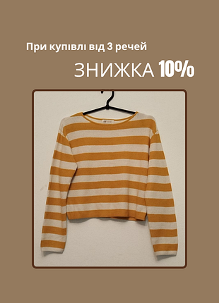 Тонкий джемпер женский h&amp;m в полоску