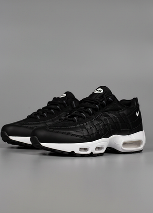 Чоловічі кросівки nike air max 95 black white найк аір макс