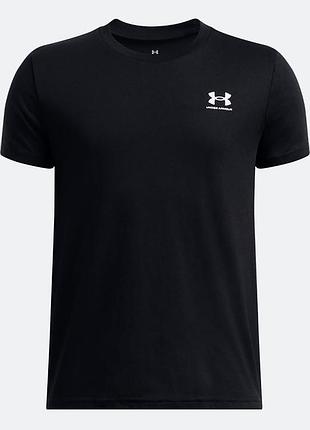 Футболка детская under armour sportstyle left chest black xl