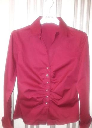 Блуза рубашка rene lezard цвет марсала