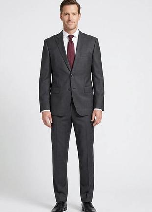 Мужской шерстяной пиджак hugo boss (boss black) - оригинал, украинский размер 52–54, (44r) на средний или выше среднего роста.