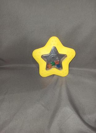 Погремушка прорезыватель звездочка early learning centre blossom farm star teether rattle.