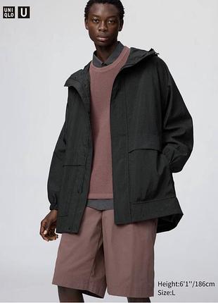 Парка uniqlo чорна utility parka