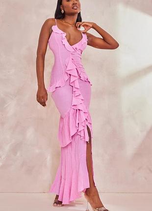 Распродажа платье prettylittlething с оборками