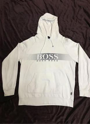 Boss 💙чоловіча біла кофта  худі з капюшоном 💛l/ua 48/чоловічий одяг/жіночий одяг/унісекс