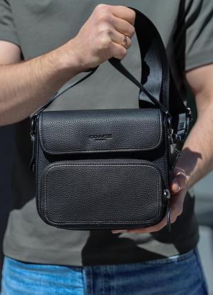 Сумка coach sullivan flap crossbody in signature canvas total black