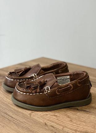 Мокасини для дітей carter's vincent коричневі, розмір us 5 / eur 20, довжина устілки 12,1 см, штучна шкіра