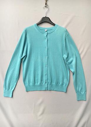 Жіночий кардиган uniqlo бірюзово-блакитний л-ка