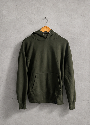 Чоловіча кофта (худі) pull&bear, розмір m, темно-зелена