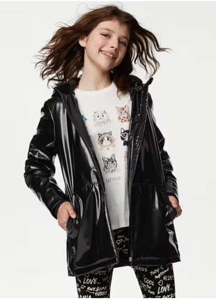 Крутая, теплая, на меху, куртка плащ, дождевик, marks & spencer. 11-12 лет, сост. нового
