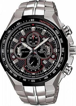 Мужские часы casio edifice ef-554d-1a стальной корпус водозащита 100 м чёрный циферблат