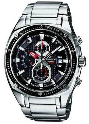 Мужские часы casio edifice ef-553d-1a стальной корпус водозащита 100 м чёрный циферблат