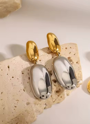 Серьги геометрические нержавеющая сталь stainless steel