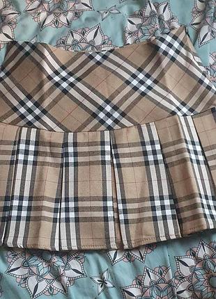 Спідниця юбка тенісна міні нова! під burberry