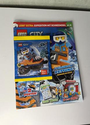 Оригінальний журнал lego city № 84 + конструктор снігохід арктична експедиція