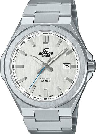 Мужские часы casio edifice efb-108d-7a сапфировое стекло стальной корпус водозащита 100 м серебристый циферблат