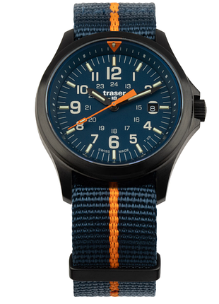 Швейцарський чоловічий годинник traser p67 officer pro ts синій 111068
