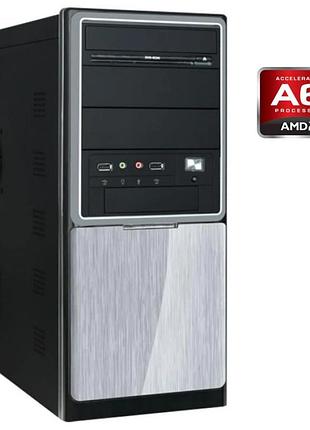 Пк gigabyte tower / amd a6-6400k (2 ядра по 3.9 - 4.1 ghz) / 8 gb ddr3 / 250 gb hdd / amd radeon hd 8470d graphics / 400w / dvd-rw
