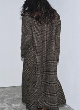 Пальто в клетку zw collection от zara