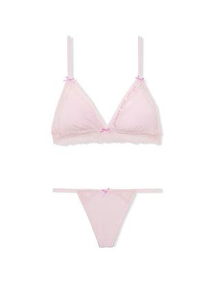 Подарунковий набір білизни pink wink™ flirty / бавовний комплект білизни. pink. victoria's secret. оригінал 🇺🇸