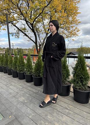 Халат махровый хлопок с вышивкой