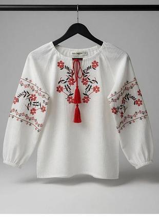 Вышиванка для девочки белая