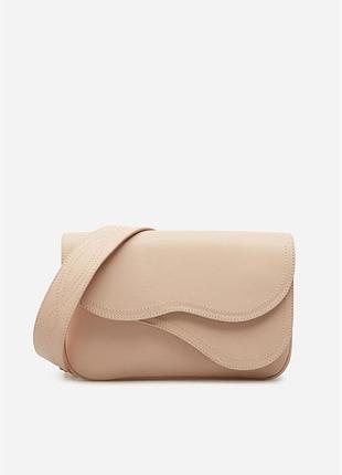 Сумка saddle bag kachorovska бежево-рожева з оригінальною коробкою
