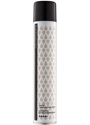 Лак для волосся contempora екстра сильної фіксації extra strong hair spray 500 мл