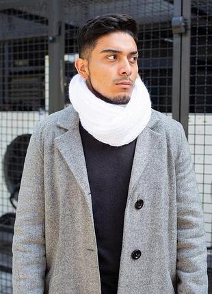 Шарф хомут without scarf чоловічий білий