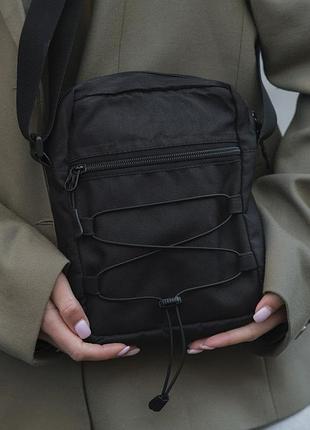 Женская сумка мессенджер через плечо борсетка крос-боди without young basic black