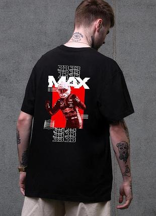 Мужская оверсайз футболка without с принтом max black