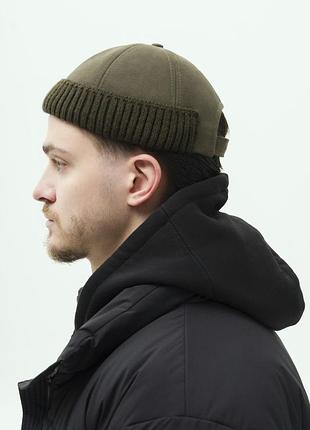 Мужская меховая кепка докер without snake khaki