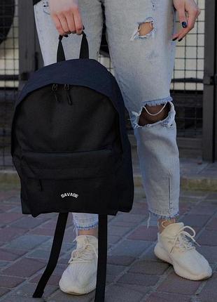 Повседневный рюкзак школьный without compact с принтом savage black