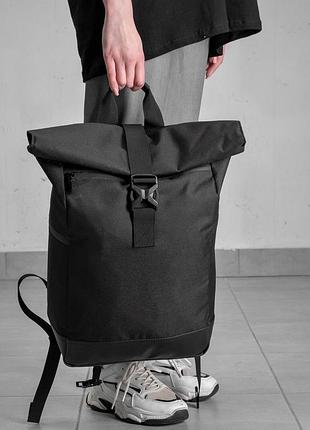 Женский повседневный рюкзак роллтоп школьный without basic black