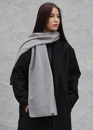 Флисовый шарф without long gray woman