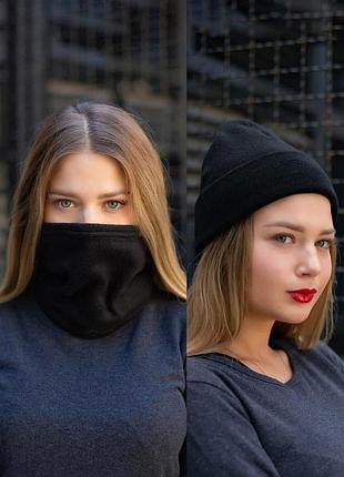 Зимний комплект without шапка +бафф woman black
