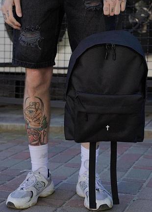 Чоловічий повсякденний рюкзак шкільний without compact з принтом dagger black