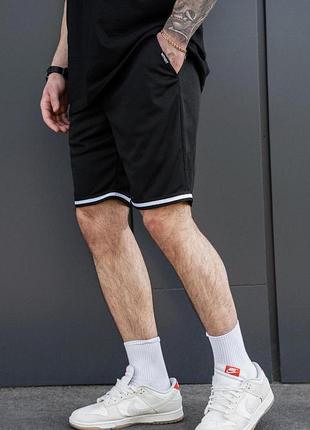 Чоловічі легкі трикотажні шорти without coolmax onestripe black