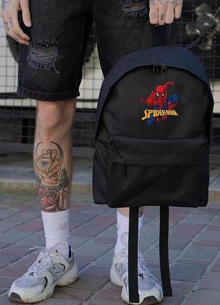Повседневный рюкзак школьный для мальчика without compact с принтом spider-man black
