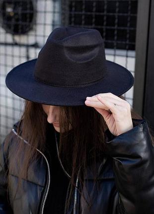 Шляпа without fedora черная женская