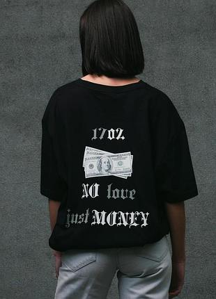 Жіноча оверсайз футболка з принтом without dollar black