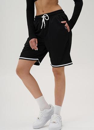 Жіночі легкі трикотажні шорти without coolmax onestripe black 4xl