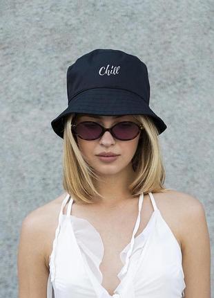 Женская панамка с принтом chill l