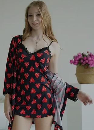 Комплект халат та сорочка 4xl 50-52
