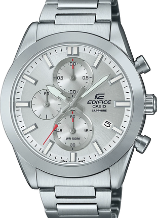 Мужские часы casio edifice efb-710d-7a сапфировое стекло стальной корпус водозащита 100 м серебристый циферблат