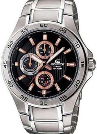 Мужские часы casio edifice efr-506d-1a стальной корпус водозащита 100 м чёрный циферблат
